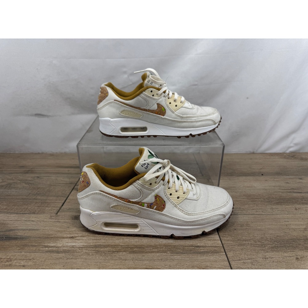 Nike Air Max 90 SE Cork Coconut Milk Flora Pack Sneakers DD0384-100 Mens 8